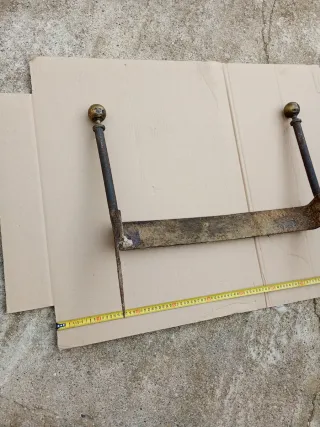 Morillo de hierro y bronce para chimenea accesorio