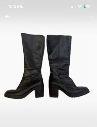 Stivali in pelle nera