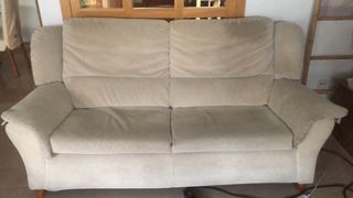 Sofá 3 plazas cómodo beige