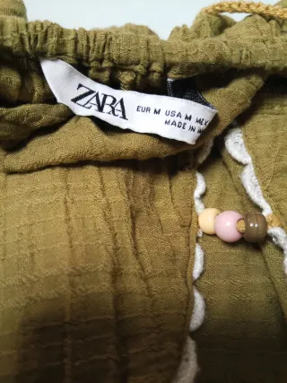 Top Zara Crochet Multicolor Talla Única