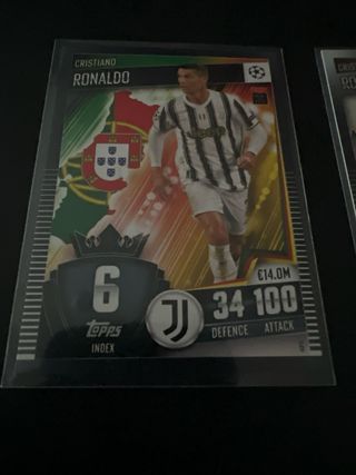 Lote 2 Cromos Cristiano Ronaldo Topps Match Attax