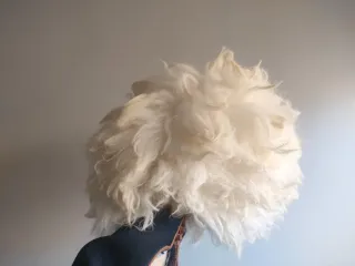 Gorro de pelo de oveja blanco georgiano.