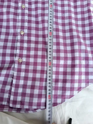 Camisa Lacoste Cuadros Rosa Talla M