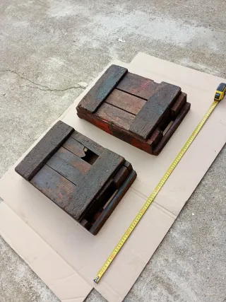 Lote 2 Cajas Madera Fábrica Industrial