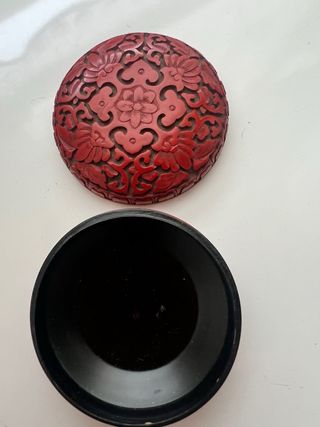 Scatolina Cinese Laccata Lavorata a Mano '900