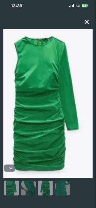 Vestido verde Zara Talla 40