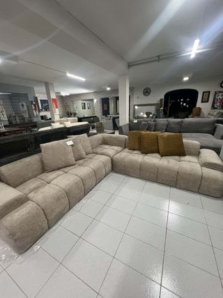 Sofá Rinconera MALI Beige/Marrón INCHABLE