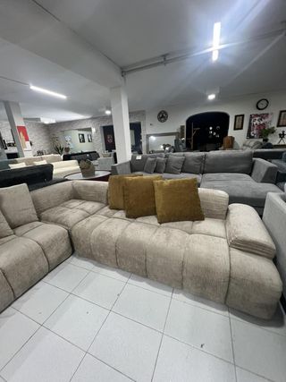 Sofá Rinconera MALI Beige/Marrón INCHABLE