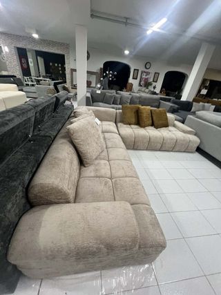 Sofá Rinconera MALI Beige/Marrón INCHABLE