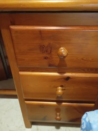 Escritorio madera provenzal claro