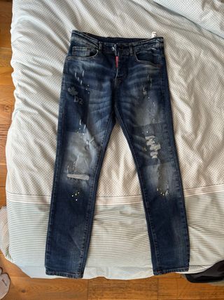 Pantalón vaquero DSQUARED2 azul desgastado