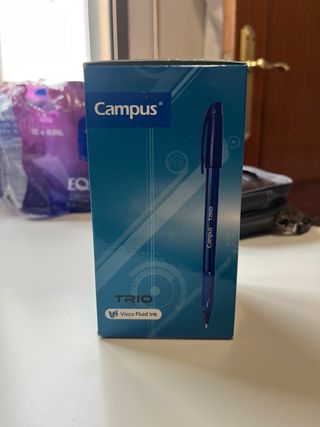 Caja 50 bolígrafos azules Plus Office