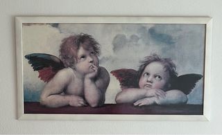 Cuadro de madera con querubines
