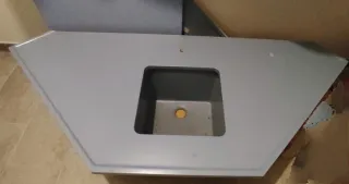 Encimera Silestone con Fregadero Gris
