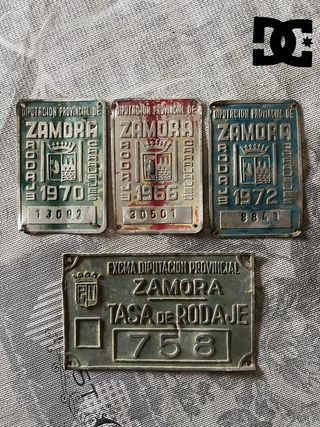 Matrículas antiguas de carro Zamora