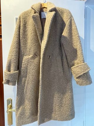 Abrigo Mango Beige Mujer