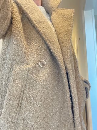 Abrigo Mango Beige Mujer