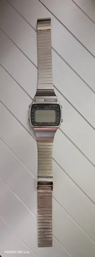 Orologio Seiko Digitale Argento Nero