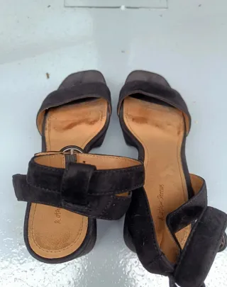 Sandalias tacón negras T.38