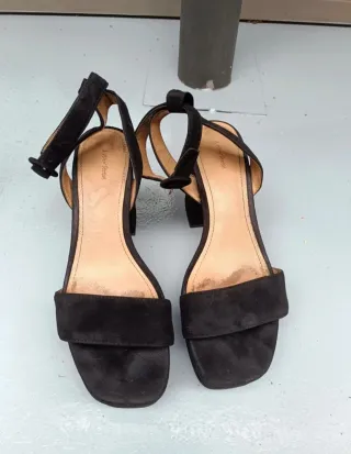 Sandalias tacón negras T.38