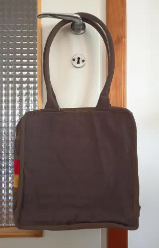 Borsa a mano o spalla marrone etnica