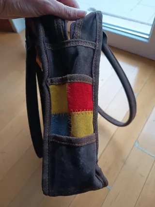 Borsa a mano o spalla marrone etnica