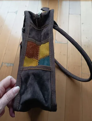 Borsa a mano o spalla marrone etnica