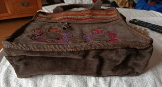 Borsa a mano o spalla marrone etnica