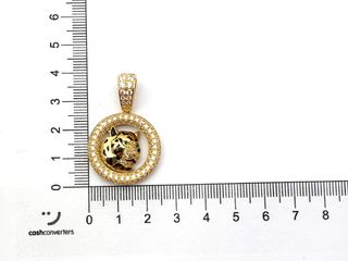 Colgante Pantera Oro 18K con Circonitas