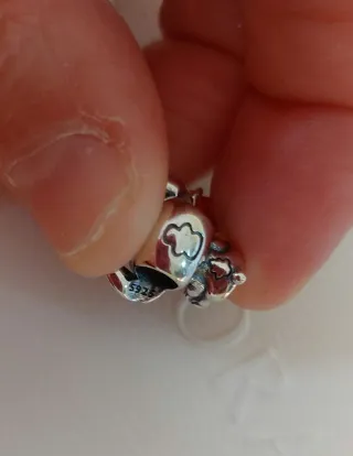 Charm Stitch con Rosa Plata S925 Pandora