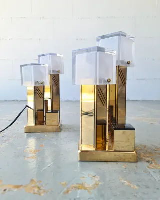 2 lámparas GAETANO SCIOLARI. Vintage, 70s.