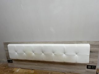Conjunto muebles habitacion color madera y blanco