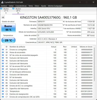 Disco SSD SATA Kingston 960 GB