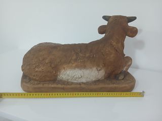 Bue Seduto Presepe Fontanini 50cm Resina