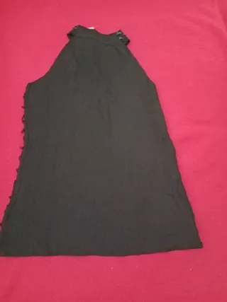 Top mujer negro lentejuelas flores