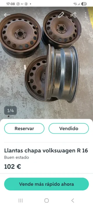 Llantas chapa Volkswagen R16