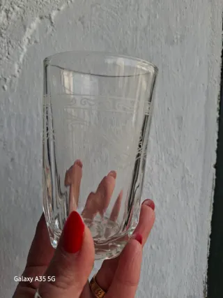 3 Bicchieri in vetro lavorati a mano