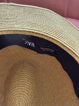 Cappello Zara texture in rafia