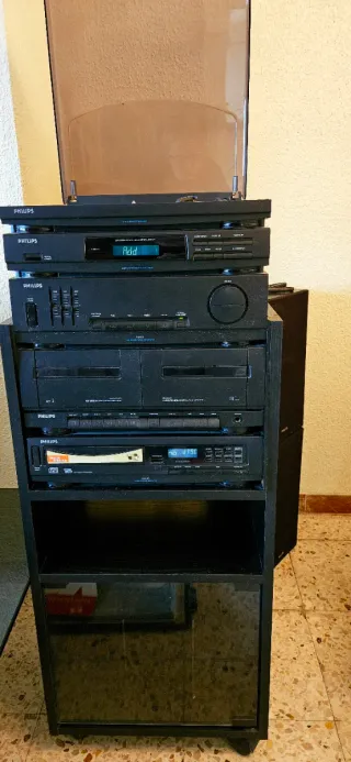 Equipo Hi-Fi Philips vintage tocadiscos