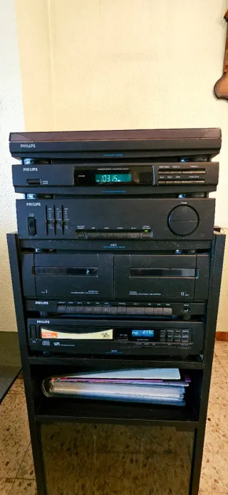 Equipo Hi-Fi Philips vintage tocadiscos