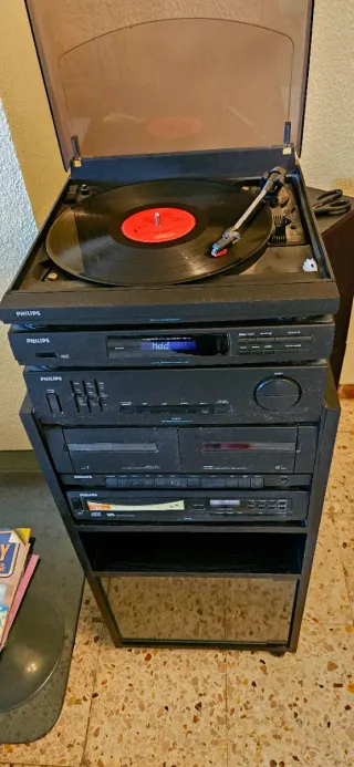 Equipo Hi-Fi Philips vintage tocadiscos