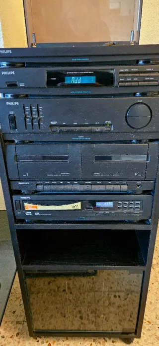 Equipo Hi-Fi Philips vintage tocadiscos