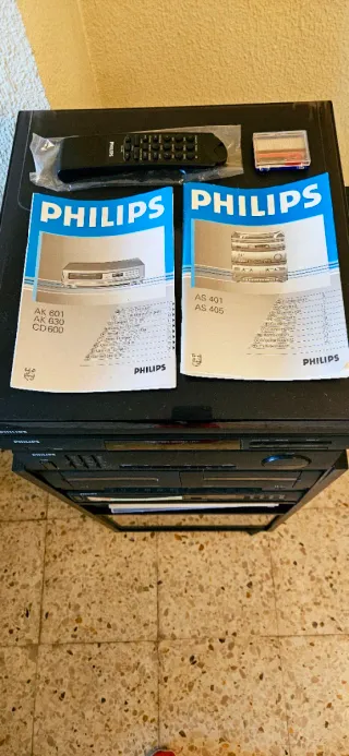 Equipo Hi-Fi Philips vintage tocadiscos