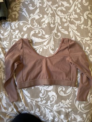 Top faja brazos y pecho beige