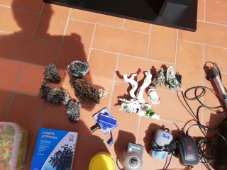 Pecera 90L con tapa y luz