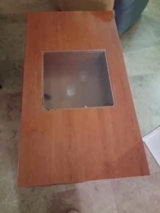 Mesa de centro elevable de madera