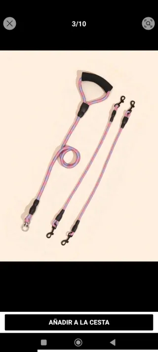 Correa doble para mascotas