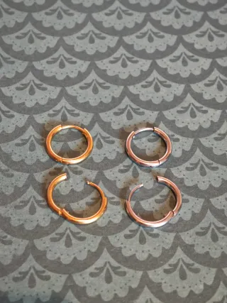 Pendientes aro con flor