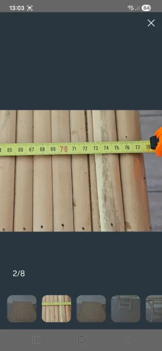 Tavolo pieghevole in bambù