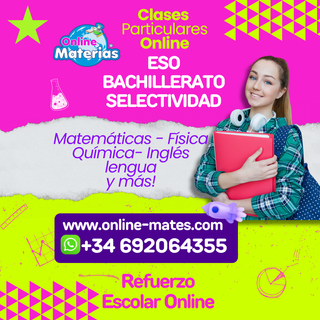 PROFESORA PARTICULAR DE MATEMÁTICAS FÍSICA QUÍMICA